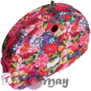 Organizer Obag Moon Light różowy – kwiaty 2 kieszenie | OMAY Handmade