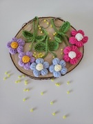 Breloki z kwiatami na szydełku. Kwiat 3d