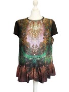 Elegancka bluzka Ted Baker, prom las, plisowana, L