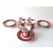 Małe filiżanki do espresso 5 sztuk Ozdobne  Świąteczne Boże Narodzenie