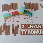 Ciuchcia na tort figurki cukrowe pociąg 