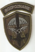 Naszywka  ROZPOZNANIE na mundur  polowy.