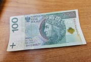Banknot obiegowy 100zl seria BH1288877