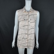 Atmosphere bluzka bez rękawów EU 38 marmurek