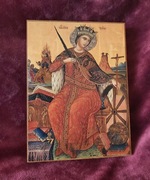 Piękna Ikona prawosławna Święta Katarzyna. 