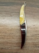 Srebrna zawieszka wisior z bursztynem 925 świeta slub + gratis