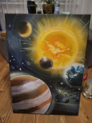 Obraz ręcznie malowany, kosmos