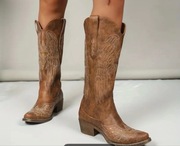 Kowbojki 41 brązowe, super modne