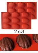 Ciastka Madeline 7cm formy silikonowe 28.6*17*1.5/ 2 szt czekolada ciastka