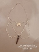 Naszyjnik na łańcuszku ogniwkowym z belemnitem