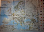 MAPA EUROPY - NATIONAL GEOGRAPHIC - mapa ścienna - turystyczna - plakat