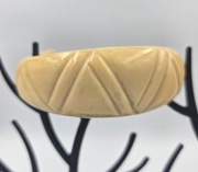 Bransoletka z kości uralskiego mamuta unikat rzeźbiona 6cm naprawiana