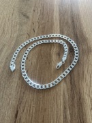 Łańcuszek męski srebrny 56 cm. Waga 28,15 g.