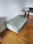Miętowy puf siedzisko podnóżek 