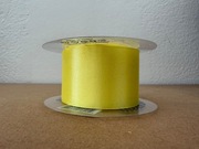 Żółta Szeroka Florystyczna Dekoracyjna Tasiemka Wstążka Szpula