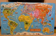 Edukacyjna mapa świata (wersja angielska) - magnetyczne puzzle