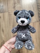 Pluszowy miś handmade – szary chłopczyk 22 cm