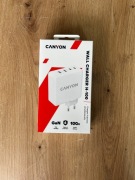 Ładowarka sieciowa CANYON H-100 GaN PD 100W QC 3.0 30W Biały