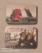 Magnes na lodówkę Sankt Petersburg. Rosja. Leningrad. Kpl.2szt.