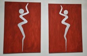 2 duże obrazy komplet