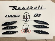 Zestaw czarnych emblematów do Maserati Ghibli SQ4