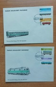2 koperty Vintage 1szy dzień obiegu tabor kolejowy PaFaWag