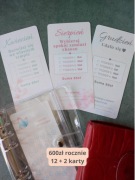 Karty plannera budżetowego 600 rocznie 14 kart