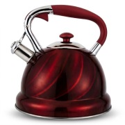 Elegancki czajnik z gwizdkiem Edel Höff 3L Bordowy metalik
