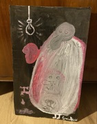 Abstrakcyjny nowoczesny obraz na kartonie