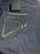 Oryginalny komplet Swarovski kolczyki, naszyjnik i bransoletka NOWY