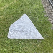 Zabytkowy retro żagiel bawełna szalupa SZ | vintage PRL przeciwsłoneczny