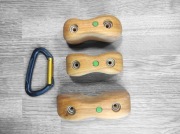Zestaw chwytów wspinaczkowych - drewniane - set 18 - #green_point_climb