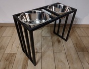 Miska dla psa podwójna, stojak metalowy - 30cm 2x1,8l  Polski Produkt 