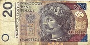 Banknot 20 zł  2016 rok unikat AR 4906674
