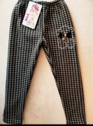 TYK Nowe z metką,ocieplane meszkiem,bawełniane legginsy,110