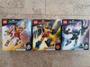 Lego 76202 76203 76204 Mech Iron Man, Wolverine, Czarna pantera
