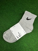 Nike Krótkie Ankle Skarpety Szare 3 pak 34-46