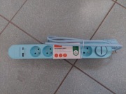 Listwa zasilająca Hykker, wyposażona w 5 gniazd  1x USB-A , 1x USB-C-1 szt.