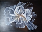 transparentny kwiat obraz akrylowy 60x80