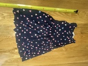 Sukienka dziecięcy bawełniana grantowe w serduszka 122 cm pięć lat