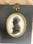 Antique English Silhouette Portrait- attributed to H. Gibbs, 1800-1825,