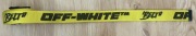 Żółty pasek OFF WHITE z czarnymi napisami
