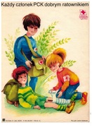 Plakat PCK młodzież PRL oryginalny 1987 rok Joanna Sedlaczek