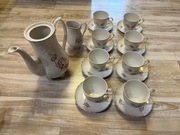 Zestaw kawowy porcelana Ćmielów 8 osób