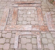 Elementy granitowe do obudowy wkładu kominkowego