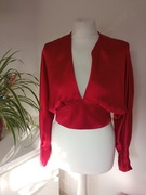 Zara krótka bluzka bolerko głęboki dekolt r S