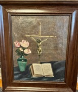 Obraz olejny "Pan Jezus na krzyżu"