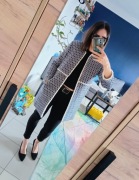 Zara elegancki żakiet płaszczyk lekki boho M