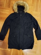 KURTKA ZIMOWA GRANATOWA BERSHKA ROZ.M