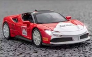 WYPRZEDAŻ KOLEKCJI!!! PIĘKNY METALOWY MODEL FERRARI SF90 SKALA 1/32NOWY